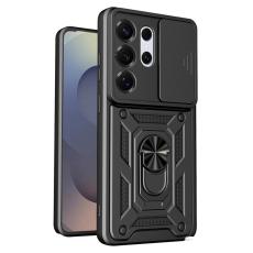 Amorus - AMORUS Mobilskal till Samsung Galaxy S26 Ultra Kickstand Plast - Svart