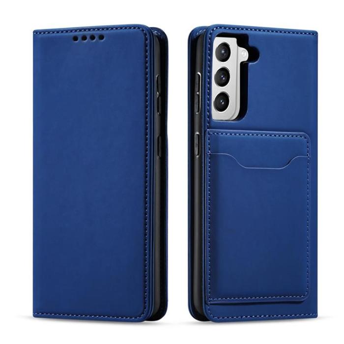 OEM - Galaxy S22 Plus Plånboksfodral Magnet Stand - Blå