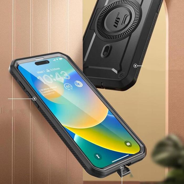 SupCase - Supcase iPhone 15 Pro Mobilskal Magsafe UB Pro - Svart