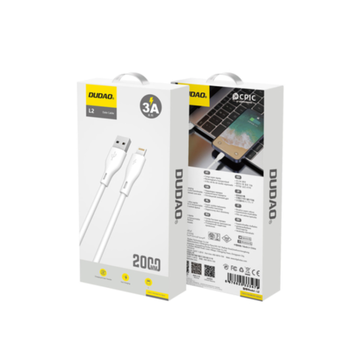 Dudao - Dudao L2L USB-A / Lightning 3A Kabel 2m - Vit