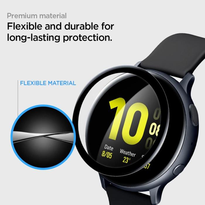 UTGATT5 - SPIGEN Hybridglas Proflex ”Ez Fit” Galaxy Watch Active 2 44Mm