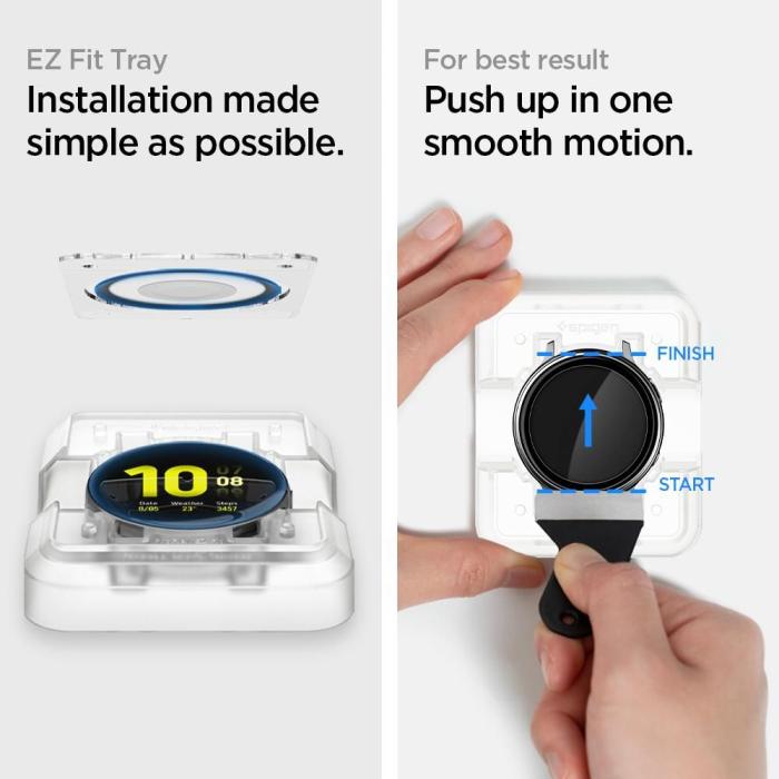 UTGATT5 - SPIGEN Hybridglas Proflex ”Ez Fit” Galaxy Watch Active 2 44Mm