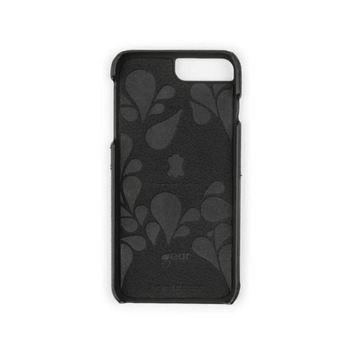 UTGATT4 - Onsala Collection äkta läder skal med kortplatser till iPhone 6/7/8 Plus - Black