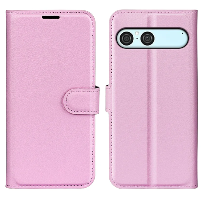 A-One Brand - Sony Xperia 10 VII Plånboksfodral Litchi Texture - Rosa