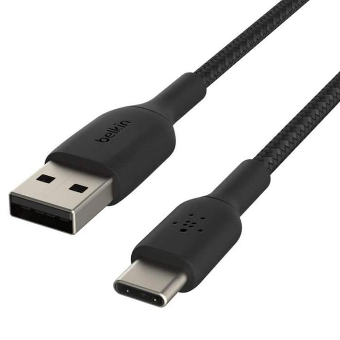 UTGATT1 - BELKIN Silikon USB-A till USB-C Kabel 2M - Svart