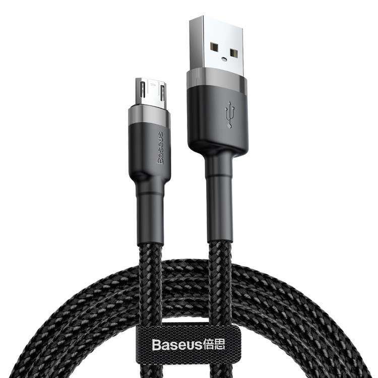 Baseus Flätad USB Till Micro USB Kabel 2M - Svart/Grå | 3541 | AlltMobil