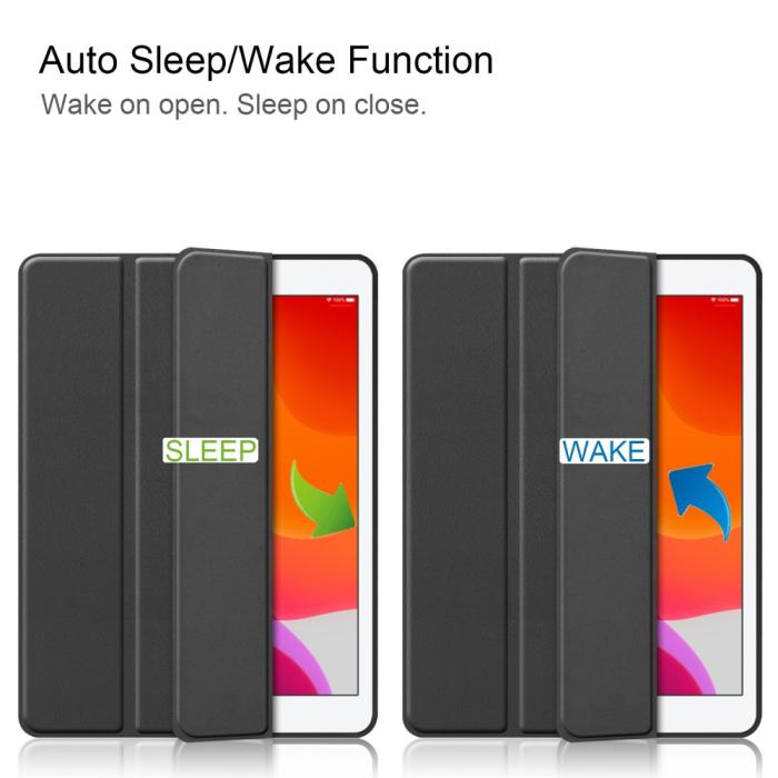 OEM - iPad 10.2 (2019/2020/2021) Tri-fold Fodral - Svart