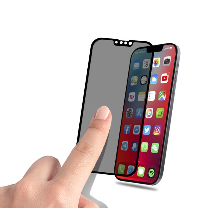 Mocolo - MOCOLO Privacy Härdat Glas Skärmskydd iPhone 13 Mini - Svart