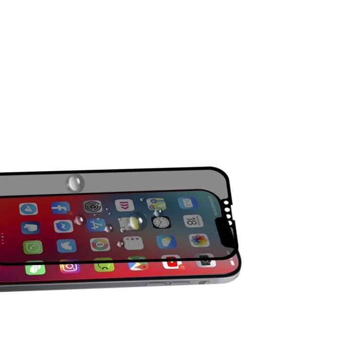 Mocolo - MOCOLO Privacy Härdat Glas Skärmskydd iPhone 13 Mini - Svart