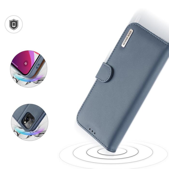 UTGATT1 - Dux Ducis Hivo Äkta Läder Plånboksfodral iPhone 11 Pro Max - Blå
