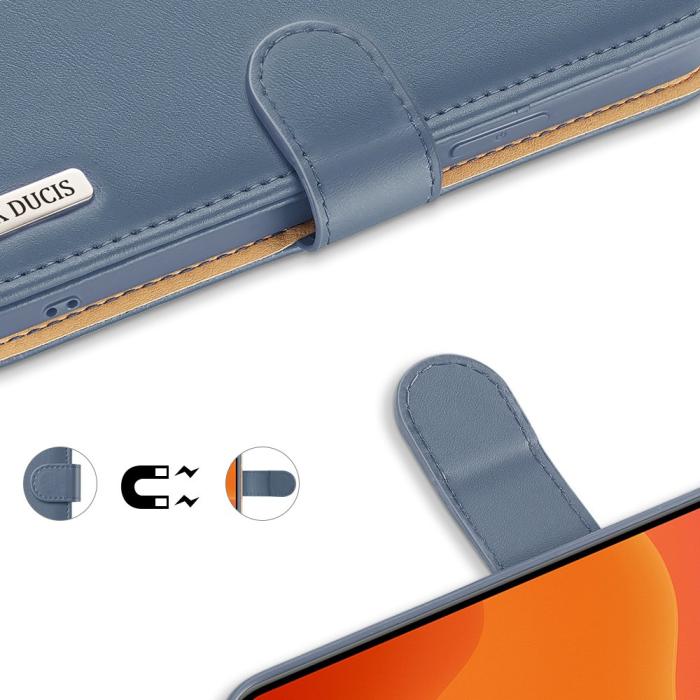 UTGATT1 - Dux Ducis Hivo Äkta Läder Plånboksfodral iPhone 11 Pro Max - Blå