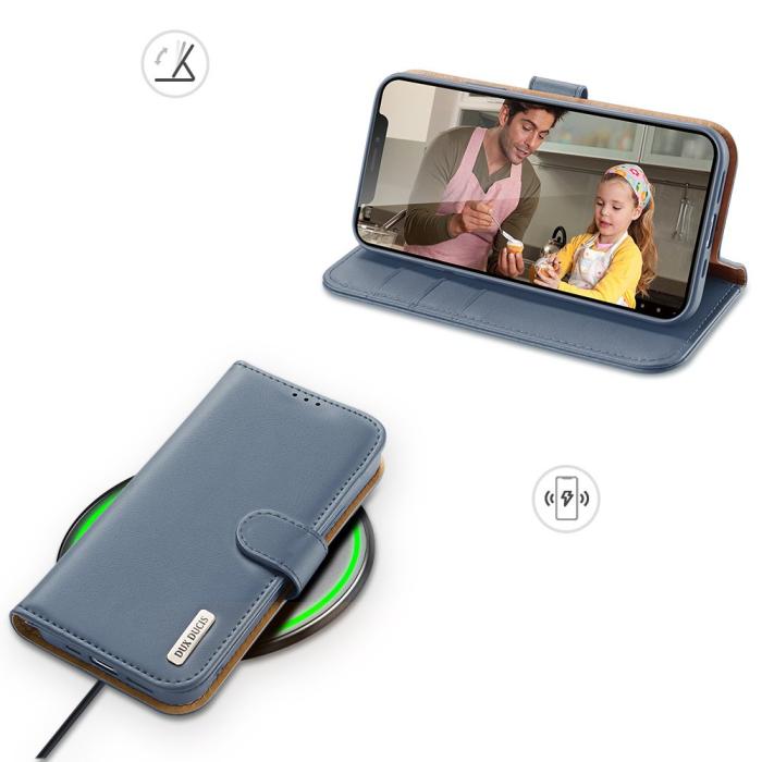 UTGATT1 - Dux Ducis Hivo Äkta Läder Plånboksfodral iPhone 11 Pro Max - Blå