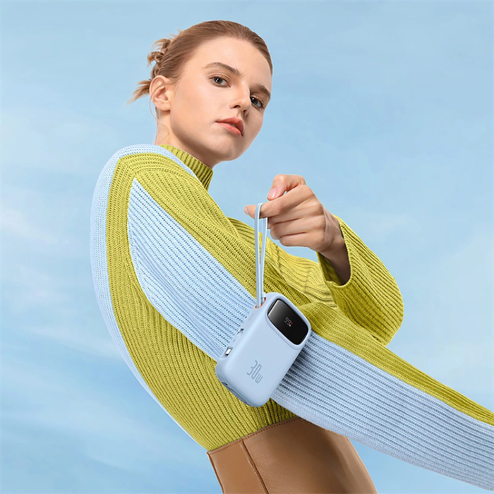 BASEUS - Baseus Powerbank 10000 mAh 30W USB-C QPow 2 - Blå