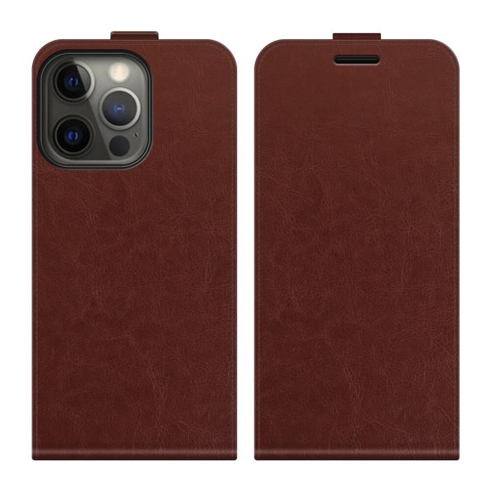 OEM - Flipfodral med kortplats till iPhone 13 Pro Max - Brun
