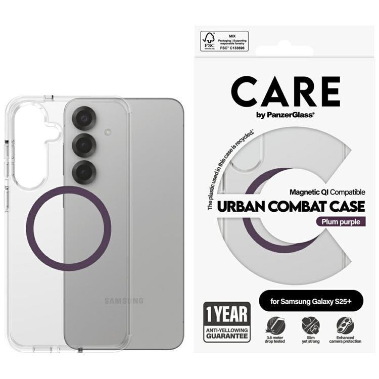 CARE By PanzerGlass Galaxy S25 Plus Mobilskal MagSafe QI Urban Combat - Lila | 2353 | AlltMobil