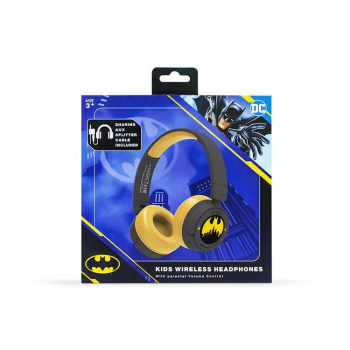 BATMAN - BATMAN Hörlur On-Ear Junior Trådlös - Svart/Gul