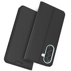 OEM - Mobilskal till Samsung Galaxy S26 Konstl&auml;der Med Kortfack St&auml;ll - Svart