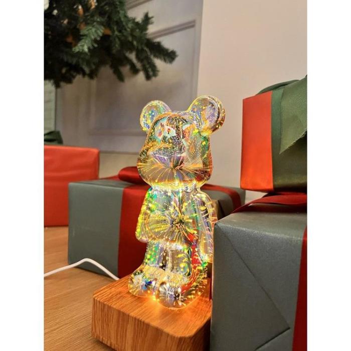 OEM - Bordslampa LED 3D BEAR Art Deco standing L3GFBD