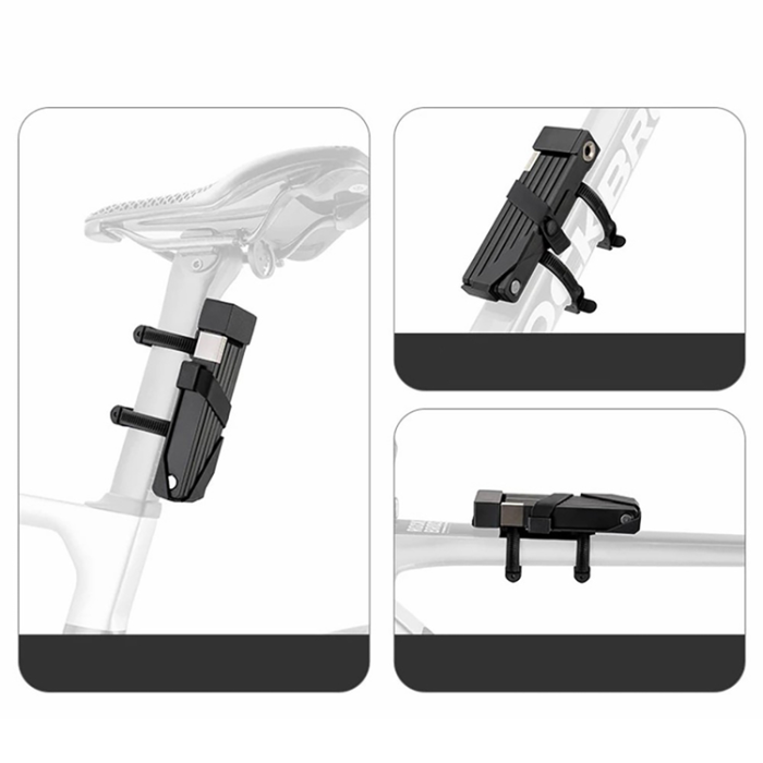 Rockbros - Rockbros Hoppbart Cykellås med Nyckel och Handtag 88 cm - Svart