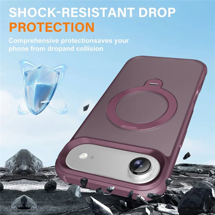 A-One Brand - iPhone Air Mobilskal MagSafe Kickstand TPU + PC - Vinröd
