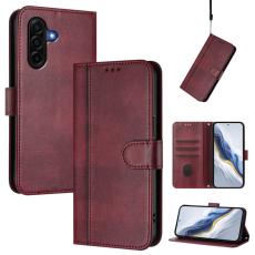 OEM - Samsung Galaxy A57 Pl&aring;nboksfodral Konstl&auml;der Retro Textur - Vinr&ouml;d