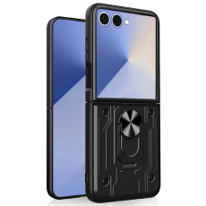 A-One Brand - Galaxy Z Flip 7 Mobilskal Kickstand - Svart