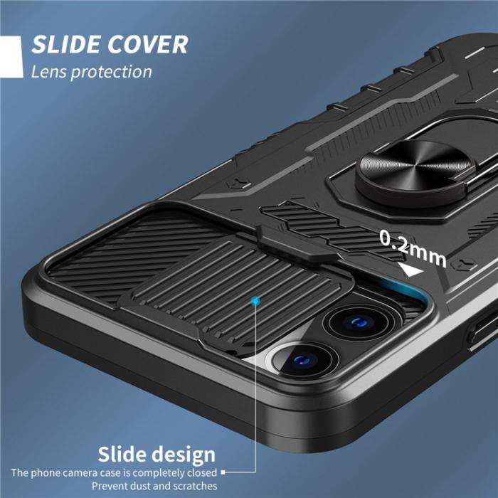 OEM - iPhone 14 Pro Max Skal Ringhållare Kickstand - Svart