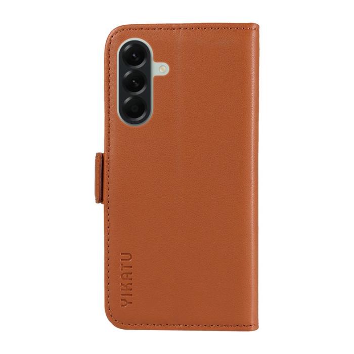 YIKATU - YIKATU Samsung Galaxy A57 Plånboksfodral Konstläder Ställfunktion - Brun