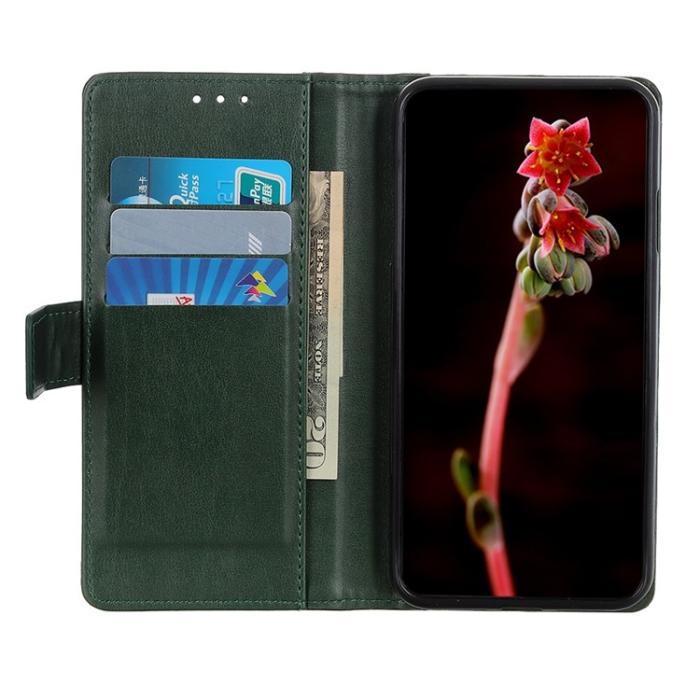 KHAZNEH - KHAZNEH Galaxy S23 Ultra Plånboksfodral Stand Flip PU Läder - Grön