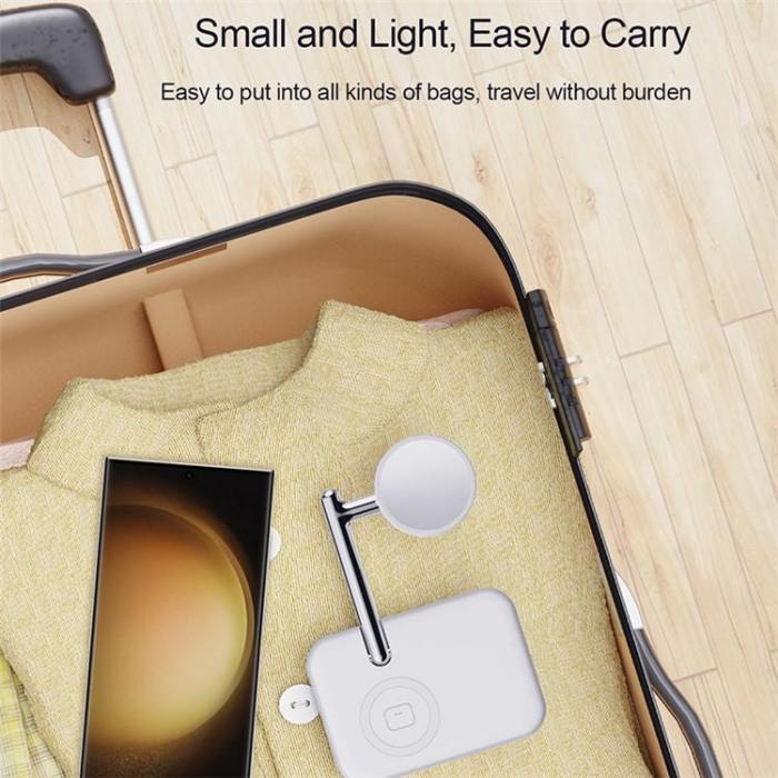 OEM - 2-in-1 Trådlös Laddare För Samsung Galaxy Buds/Klocka V8S - Vit