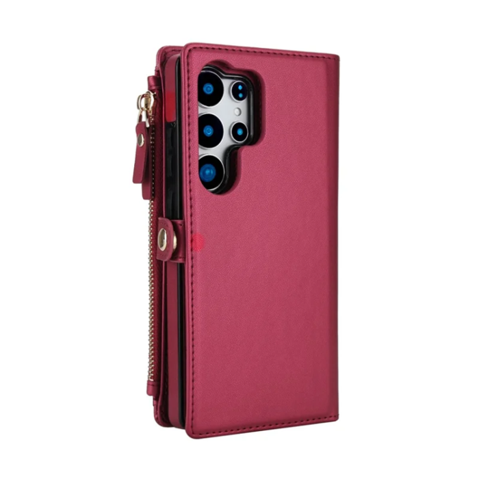 A-One Brand - Galaxy S25 Ultra Plånboksfodral MagSafe Detachable - Röd