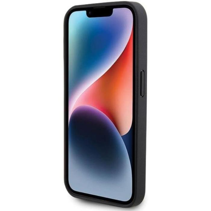 BMW - BMW iPhone 15 Pro Max Mobilskal Läder Hot Stamp - Svart
