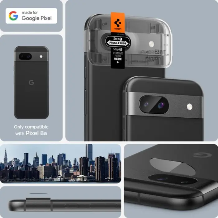 UTGATT - Spigen [2-Pack] Google Pixel 8A Kameralinsskydd Härdat Glas