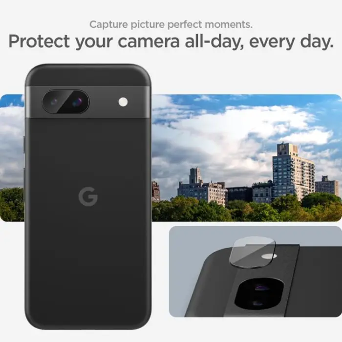 UTGATT - Spigen [2-Pack] Google Pixel 8A Kameralinsskydd Härdat Glas