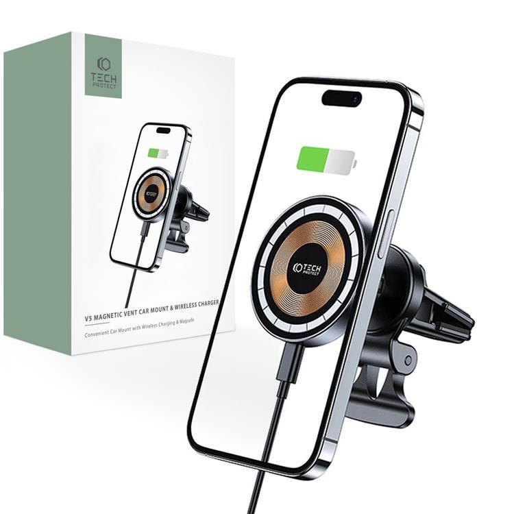 Tech-Protect Billhållare Och Billaddare Magsafe 15W - Svart | 264 | AlltMobil
