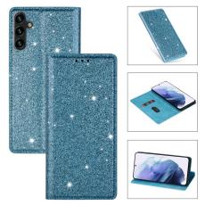 OEM - Mobilskal till SAMSUNG Galaxy S26 Glittrig PU L&auml;der + TPU Kortfack - Bl&aring;