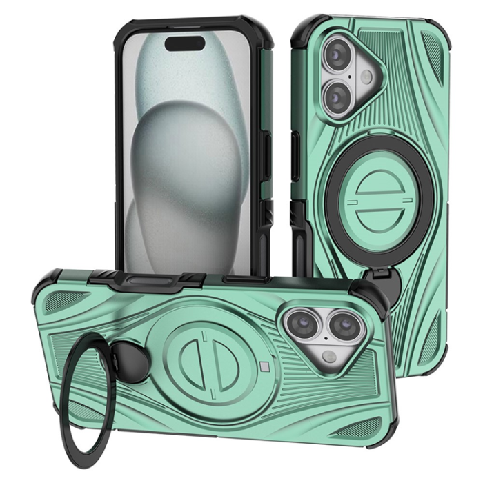 A-One Brand - iPhone 17 Mobilskal MagSafe Magnetic Kickstand - Grön