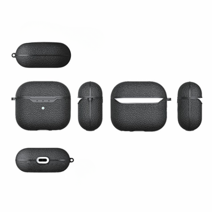 OEM - Airpods 3 Skal Litchi Texture - Röd