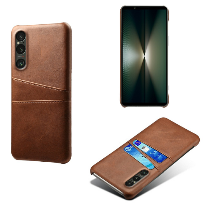 A-One Brand - Sony Xperia 1 VII Mobilskal med Dual Kortfack - Brun