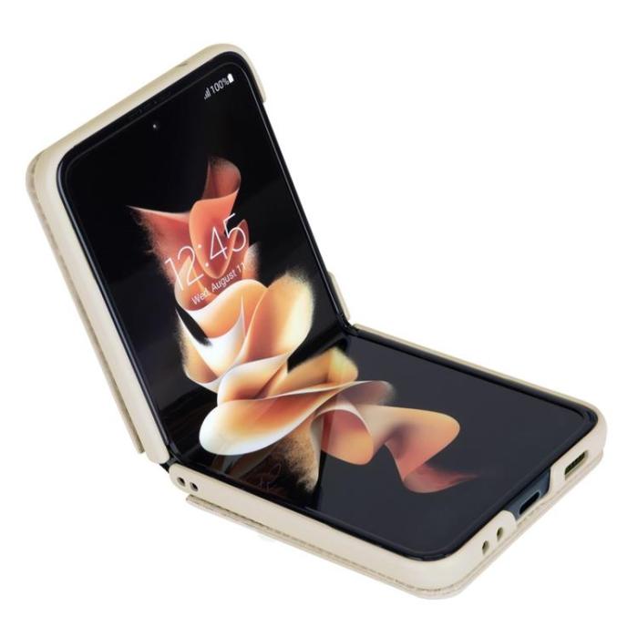 Nillkin - Nillkin Galaxy Z Flip 4 Skal Qin Series - Guld