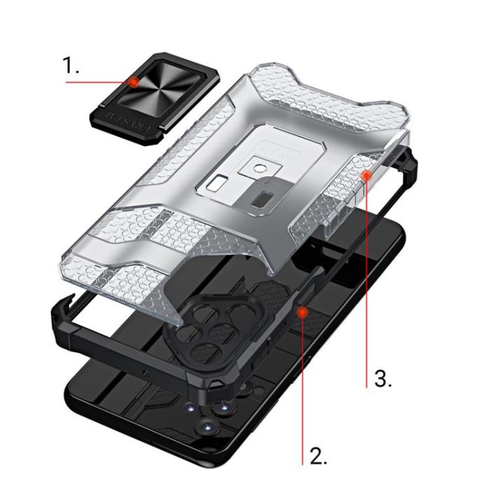 UTGATT1 - Crystal Ring Kickstand Skal Galaxy A32 5G - Svart
