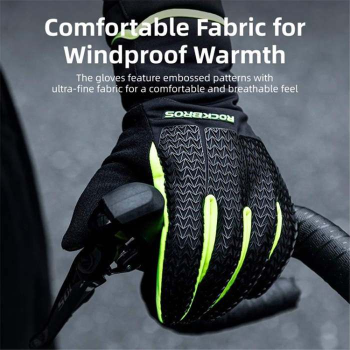 Rockbros - ROCKBROS Touchvantar Handskar Bomull Vindtäta S339 - Svart / XXL