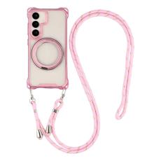 OEM - Mobilskal f&ouml;r Samsung Galaxy S26 Magnetiskt Ring Kickstand TPU + PC - Rosa