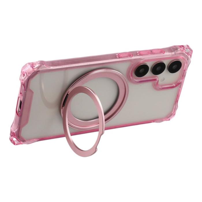OEM - Mobilskal för Samsung Galaxy S26 Magnetiskt Ring Kickstand TPU + PC - Rosa