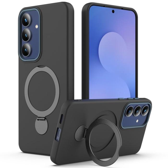 OEM - Mobilskal för Samsung Galaxy S26 Magnetiskt Ring Kickstand TPU + PC - Svart