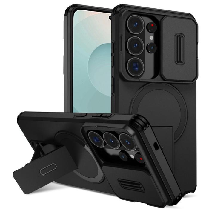 OEM - Mobilskal för Samsung Galaxy S26 Ultra Magnetiskt Kickstand PC + TPU - Svart