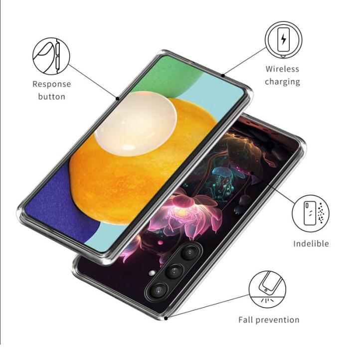OEM - Mobilskal för Samsung Galaxy S26 Plus Mönstertryck TPU - Fluorescerande Lotus