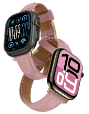 AmazingThing - AmazingThing Apple Watch 45/46/49mm Armband Class Läder - Rosa