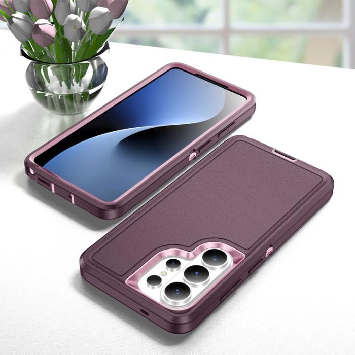 OEM - Mobilskal för Samsung Galaxy S26 Ultra PC + Silikon - Lila + Rosa