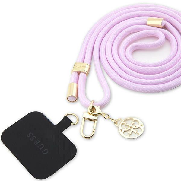 Guess Universal Mobilrem Nylon 4G Metal Charm - Lila